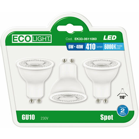 3 LED -LED -Lampen -Kit für Ecolight -Scheinwerfer - 6000K - Fredda