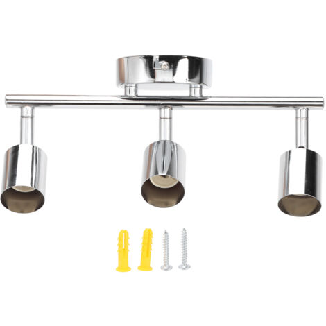 3 LED Track Light Base Adjustable Flexibly Rotatable 3 Way Ceiling Spotlight Base for Bedroom Dining Living Room Mall