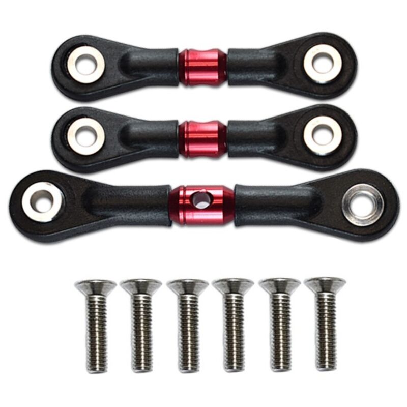 Image of Tlily - 3 Lenkstange Servostange für TT-02 TT-02T TT02 TT02T 1/10 rc Auto Upgrade Teile ZubehöR,Rot