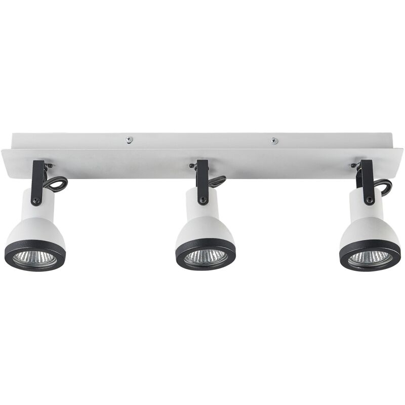 Beliani 3 Light Spotlight Baro Adjustable Metal White, White