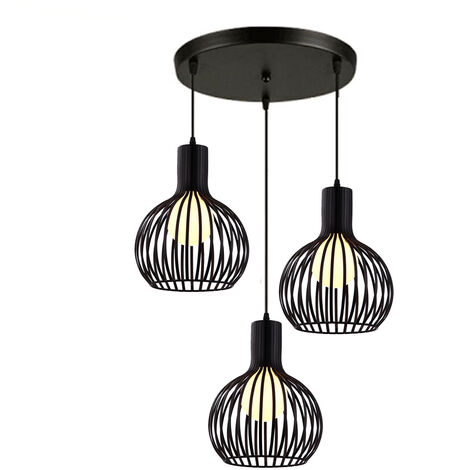 3 Lights Vintage Adjustable Pendant Light Retro Industrial Ceiling