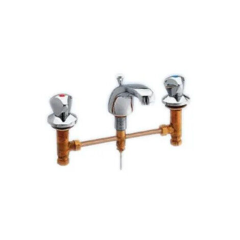 3-Loch-Waschtischarmatur mit festem Auslauf, mit Ablaufgarnitur, Achsabstand 12 bis 24cm