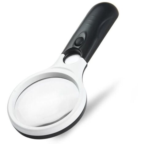 3 lumières LED 3X / 45 X Handheld Reading Magnifier