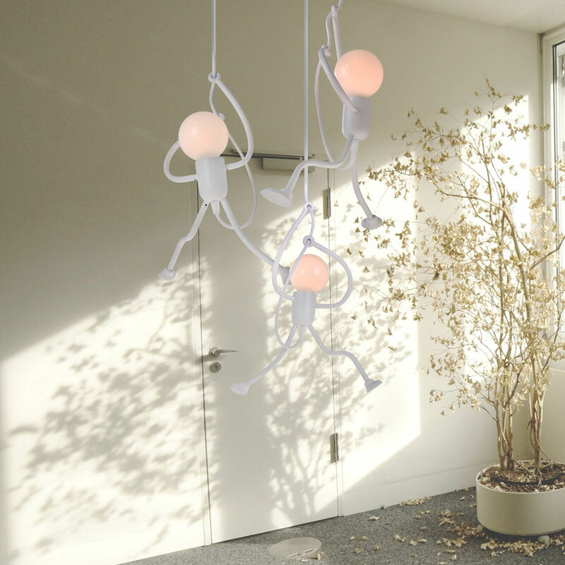3 Lumieres Lustre Suspension Creatif E27 Moderne Luminaire D