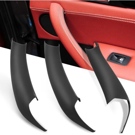 3 maniglie interne per porte compatibili con BMW X3 F25 2010-2017, X4 F26 2010-2017, maniglie per porte anteriori destre, posteriori sinistre e posteriori destre (nere)