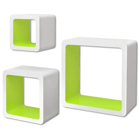 main image of "3 MDF Floating Wall Display Shelf Cubes Book/DVD Storage Home Indoor Living Room Storage Cube Shelves Organiser Decorative Wall Storage Display Shelves Multi Colour"
