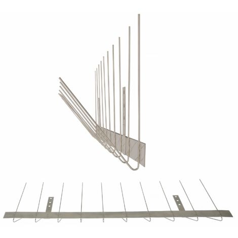 PESTSYSTEMS 3 Meter (6 x 0,5m) Taubenspikes Dachrinne 2-reihig V2A-Standard - hochwertige Lösung für Vogelabwehr Taubenabwehr Edelstahl Spikes