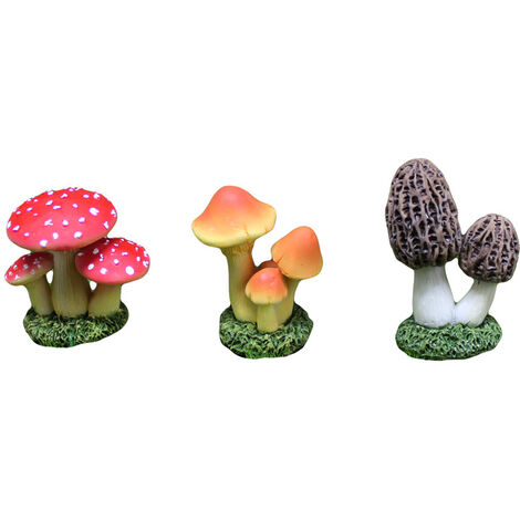 Acheter Statue de champignon en résine, Simulation décorative, couleur  vive, joli champignon succulent, artisanat de décoration pour la maison