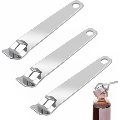 3 Mini Ouvre-Fioles en Acier Inoxydable - Débouche-Bouteilles Polyvalent pour Médicaments, Sérums et Boissons - Outil Compact pour Infirmières, Pharmacies et Usage Domestique