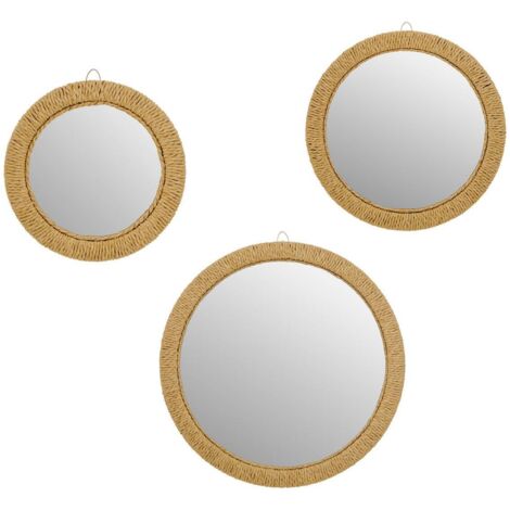 3 miroirs Tilia 23/32/40cm corde - Atmosphera créateur d'intérieur