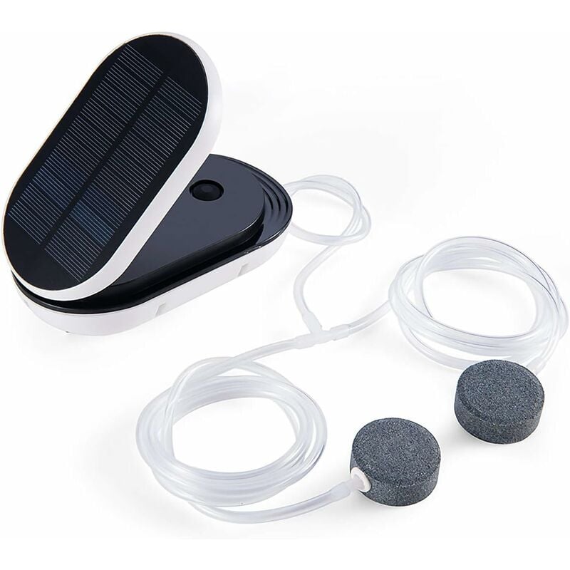 3 Modes de Travail Pompe à Air Flip Pompe à Air Solaire Oxygénateur Eau Pompe à Oxygène Aérateur de Bassin Aquarium