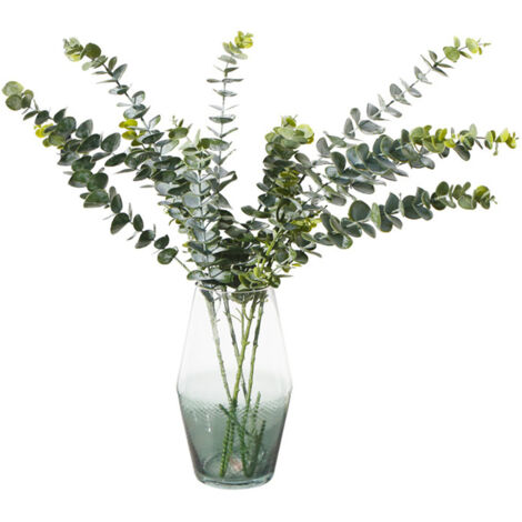 3 morceaux d'eucalyptus artificiel avec 5 tiges, branches d'eucalyptus artificielles