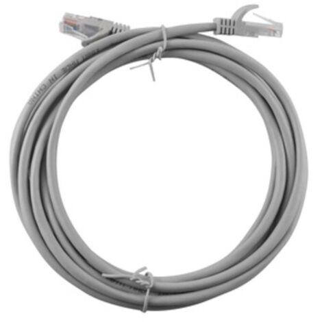 3 mt cavo LAN UTP cat 5 grigio connettore RJ45 connessione rete internet