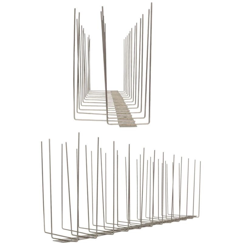 Pestsystems - 3 mètre (6 x 0,5 m) pointes mouettes 3 rangs sur V2A Titan - solution de qualité pour contrôle des oiseaux pointes en acier inoxydable