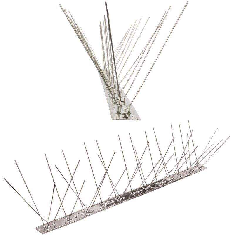 Pestsystems - 3 mètre (6 x 0,5m) pics anti pigeons 3 rangées V2A - solution de qualité pour contrôle des oiseaux base d'acier inoxidable de contrôle