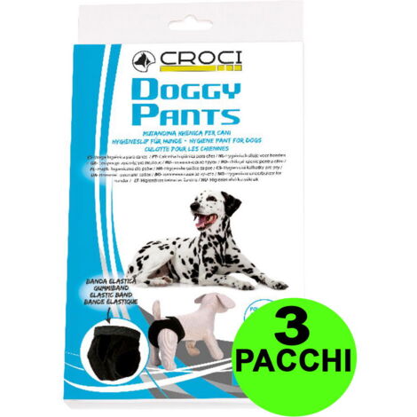 3 Mutandine igieniche per cani Doggy Pants taglia 25 cm - 3 pacchi da 1 pezzo cad.