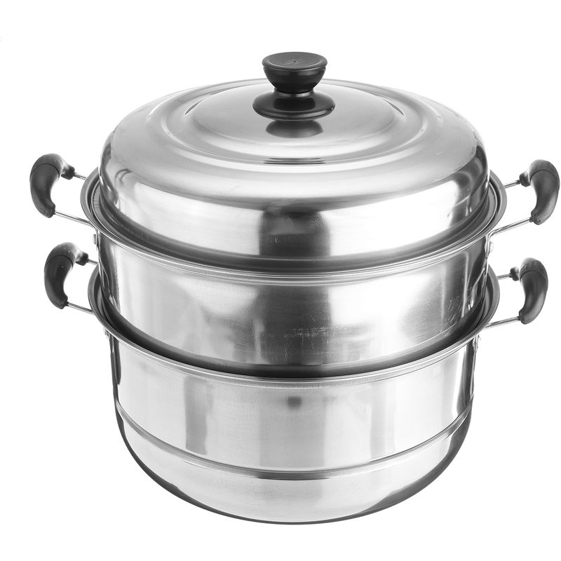 

3 niveles de 30 cm de acero inoxidable olla a vapor olla a vapor sartén Cook Food Veg Pot Set Hasaki