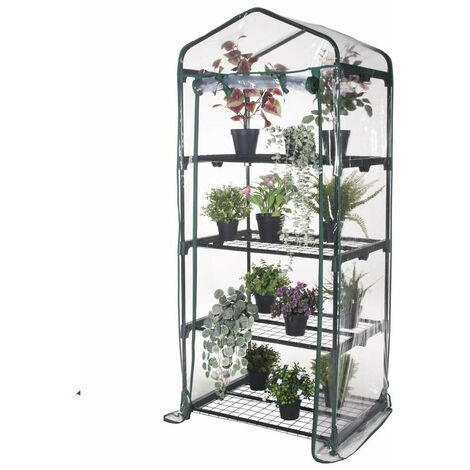 3 oder 4 Regale Terrasse mit Terrasse mit Stahlkonstruktion und 65 -g -Brixo -PVC -Abdeckung und -abdeckung - 4 ripiani L69xP49X160 cm