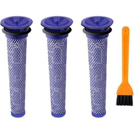 3 Pack Aspirateur de pièces de Rechange Lavable Filtre pré-Moteur pour Dyson V8, V6, V7, Dc58, DC59, Dc61, DC62 Aspirateur,Pré-Filtre Pièces de Rechange pour Aspirateur