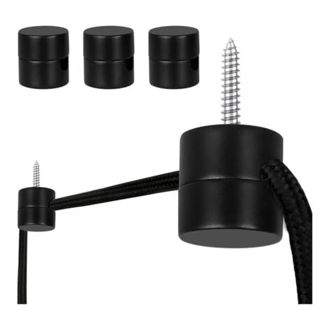 3 Pack Ceiling Hooks for Hanging Lights, Pendant Light Hook Lamp, Hooks, DIY Lamp Black