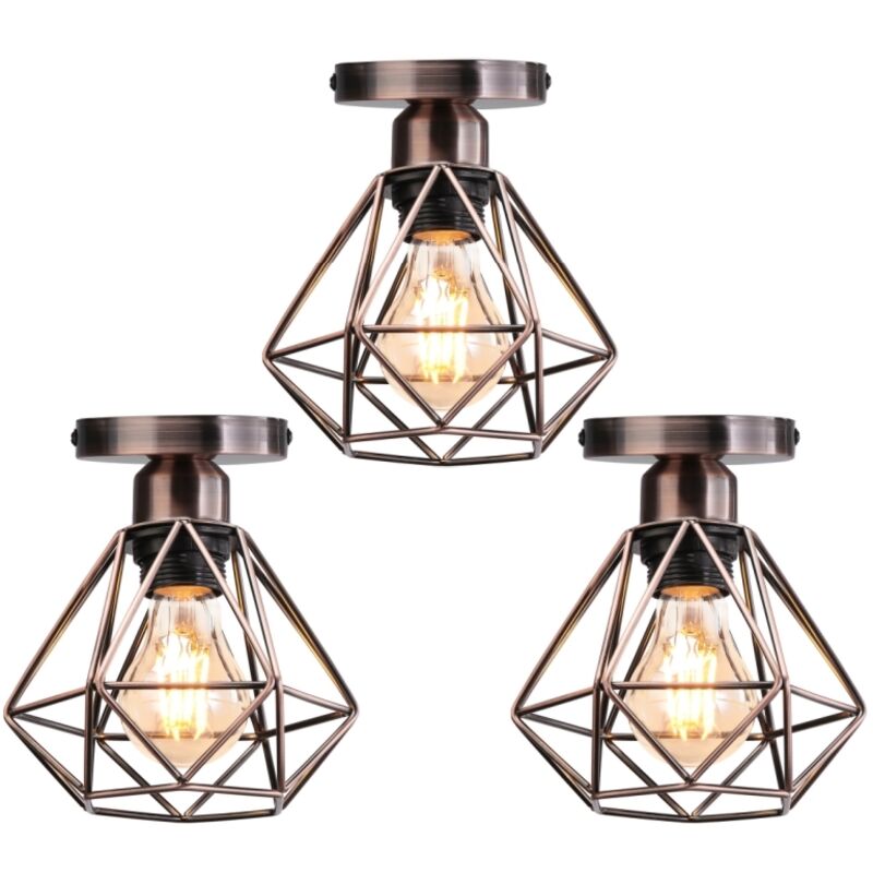 Image of 3-pack Industrial Vintage Ceiling Lamp Semi&hellip;