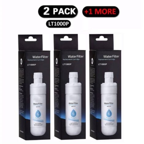 COOCHEER 3-Pack LT1000P2 Refrigerator Replacement Water Filter, 6 Months/200 Gallons, White.