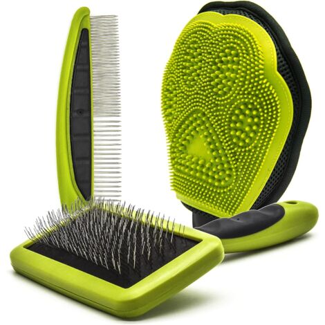 3 Pack Pet Grooming Gloves, Brushes for Dogs, Cats, Brush for Dogs and Cats with Long/Short/Curly Hair