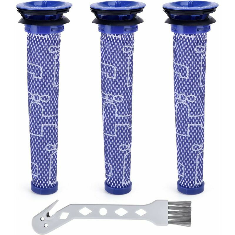 3 Pack Replacement Filters for Dyson V6 V7 V8 Washable Pre-Filter for Dyson DC58 DC59 DC61 DC62 Vacuum Cleaner Parts and Accessories, Replacement