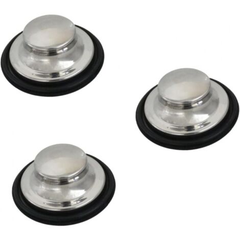 3-pack sink plugs, stainless steel kitchen sink plugs, wide jet, diameter 85 mm, YMYNY