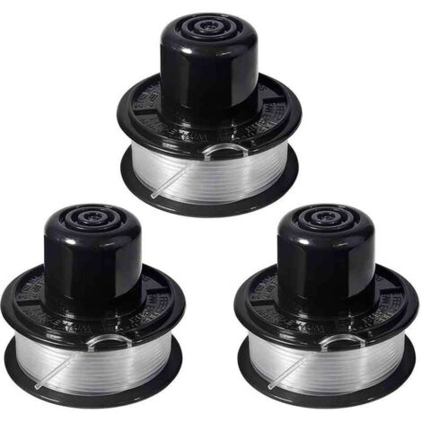 3 packs de ligne et bobine de coupe compatibles pour Black+Decker RS-136 ST4500 ST1000 ST4000 GE600 CST800 ST6800.