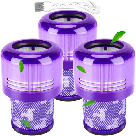 3 Packs Filtre pour Dyson V15 Detect V11 Absolute,Filtres de Remplacement pour Dyson V15 V11 SV14 SV17 SV22 Animal Extra Pro Torque Drive Aspirateur, Remplacer  DY-970013-02 & 97001302