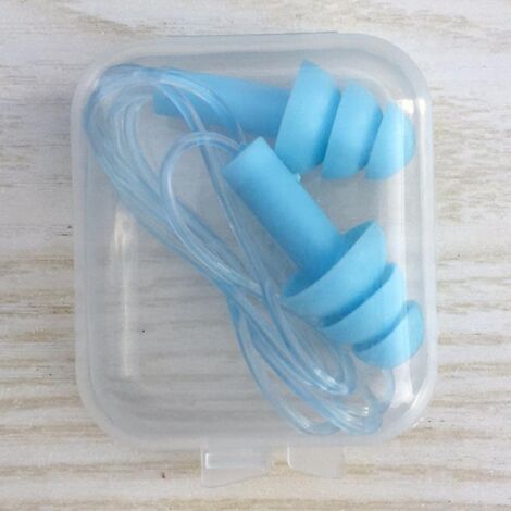 3 Paires Bleubouchon Oreille Anti Bruit Bouchons D'oreille Pour Sommeil Dormir Bouchons Oreilles Silicone