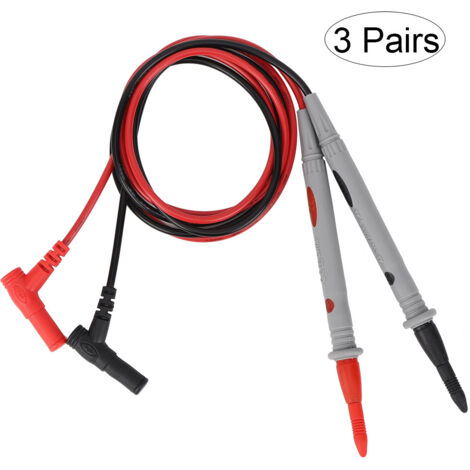 3 Paires de Pointes de Test Multimètre 1000V 20A pour Mesures Électriques Précises