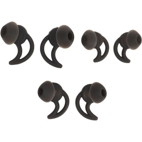 3 Paires d'Embouts d'Écouteurs en Silicone Doux Confortables Taille S/M/L pour QC20 QC30 IE2 IE3 SIE2i Noir
