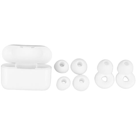 3 Pairs Noise Cancelling Silicone Ear Plugs Reusable Noise Reduction Waterproof Earplugs for Sleeping Swimming Ring Shape White