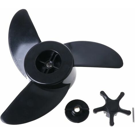 3 pales hélices de Bateau à Moteur Moteur électrique Hors-Bord pour HaiboET45L ET55L hélices de Bateau à Moteur Noir,- 13Treize