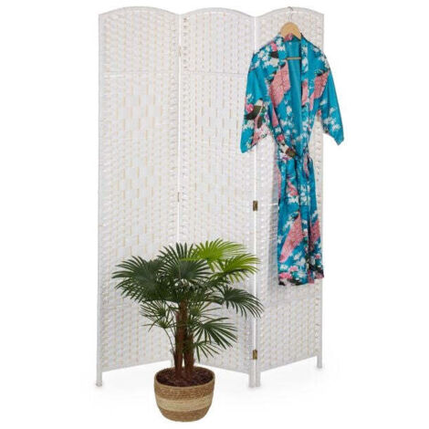 3 panel folding screen white