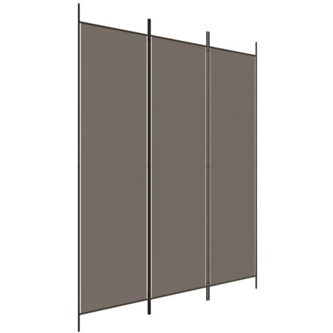 3-Panel Room Divider Anthracite 150x220 cm Fabric vidaXL