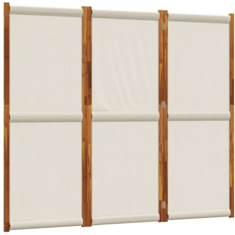 3-Panel Room Divider Light Grey 210x180 cm vidaXL
