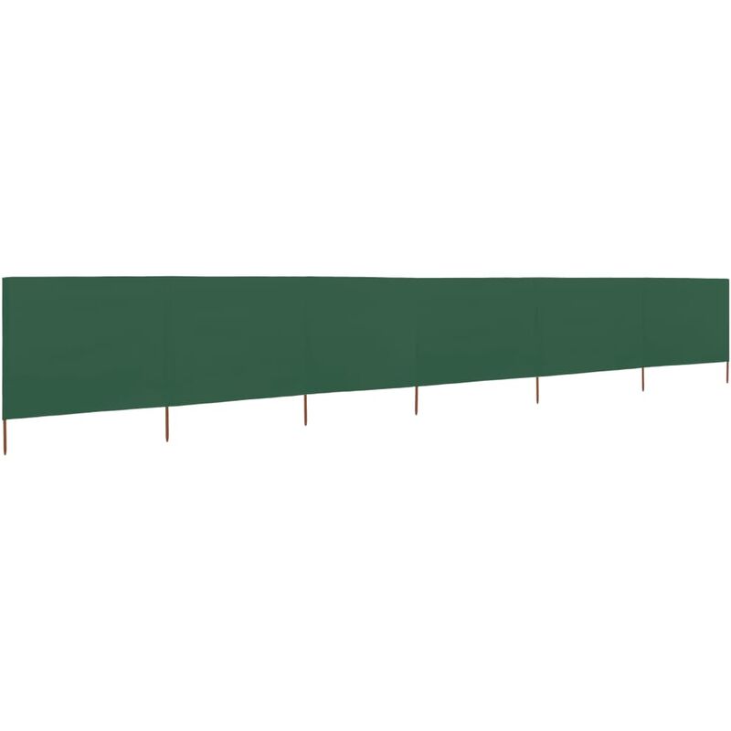 6-panel Wind Screen Fabric 800x80 cm Green Vidaxl