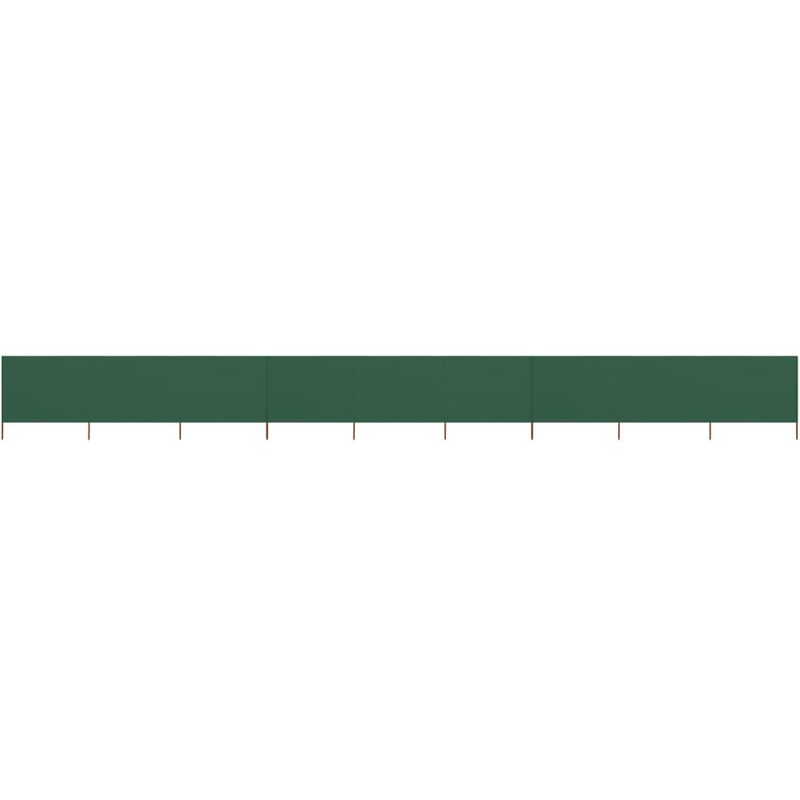 9-panel Wind Screen Fabric 1200x80 cm Green Vidaxl