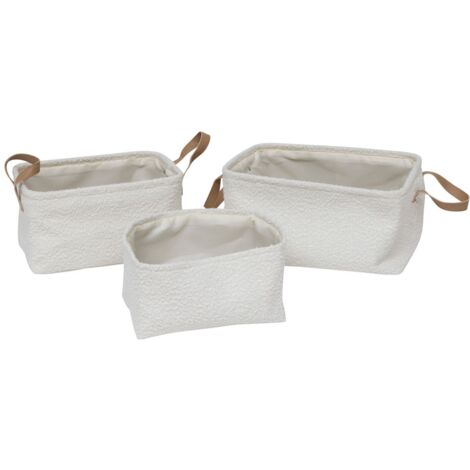 3 paniers Loe en tissu bouclette - Atmosphera créateur d'intérieur