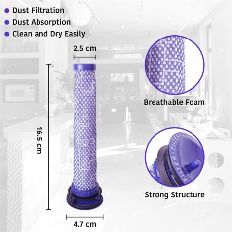 3 Paquet Pre Et Moteur Post Remplacement Du Filtre Pour Dyson V8 Et V7 Aspirateur Sans Fil Ensemble De Filtres, Pack Familial