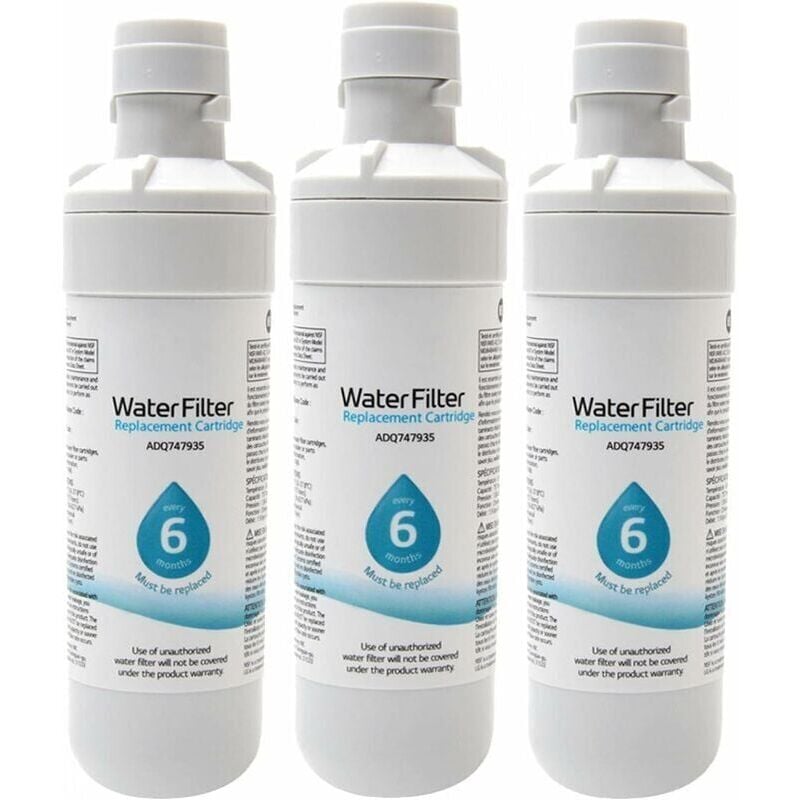 Rnemitery - 3 paquets LT1000P/PC/PCS Cartouche filtrante pour réfrigérateur, MDJ64844601, ADQ74793501, ADQ7479350 filtre à eau de rechange pour