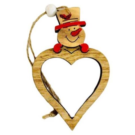 3 Pcs ( 1 Each ) Wooden Christmas Tree Hanging Decoration Craft Ornaments