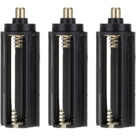3 pcs 3 x 1.5 V AAA Compartiment de batterie cylindrique support Boîte pour 18650 adaptateur convertisseur pour lampe torche