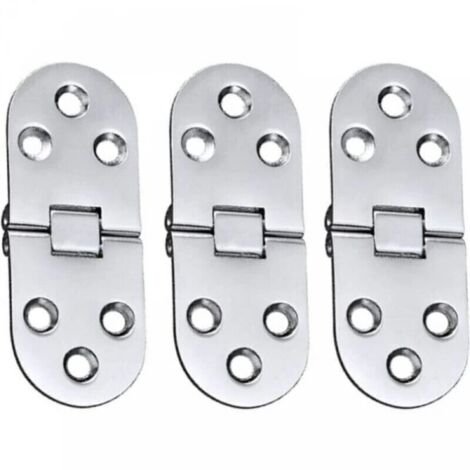 3 PCS Alliage Charnières De Table Acier Inoxydable Charnières Porte Pliant Rabat Charnières Table Charnières Pliante Charnieres Alliage Flip Charnières Pour Tiroir Table Bureau Machine Coudre Argent