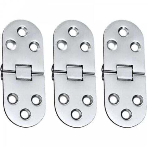 3 PCS Alliage Charnières De Table Acier Inoxydable Charnières Porte Pliant Rabat Charnières Table Charnières Pliante Charnieres Alliage Flip Charnières Pour Tiroir Table Bureau Machine Coudre Argent