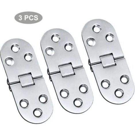 3 PCS Alliage Charnières De Table Acier Inoxydable Charnières Porte Pliant Rabat Charnières Table Charnières Pliante Charnieres Alliage Flip Charnières Pour Tiroir Table Bureau Machine Coudre Argent