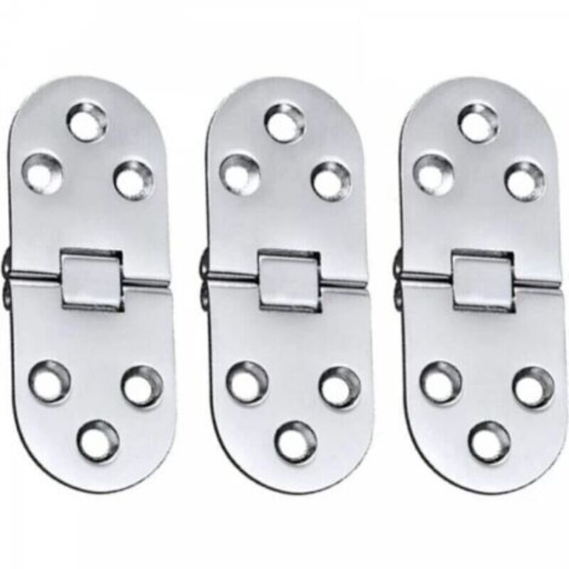 3 PCS Alloy Table Hinges Stainless Steel Door Folding Flap Hinges Table Folding Hinges Alloy Flip Hinges for Drawer Table Desk Sewing Machine Silver